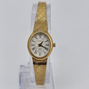 Armitron Now Women's Watch 18MM White Dial Gold Bracelet Band New Battery